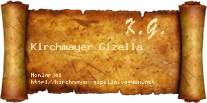 Kirchmayer Gizella névjegykártya